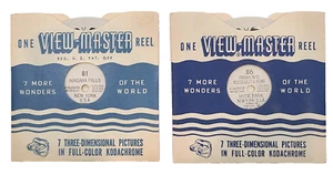 Lot of 2 Sawyer's Vintage View Master Reel New York 81 Niagara Falls 86 FDR Home - Picture 1 of 4