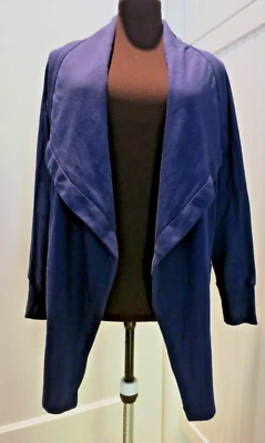 Banana Republic Drapeado Frente Abierto Azul Jersey Cárdigan Sudadera Chaqueta Mediana Foto 1 de 4