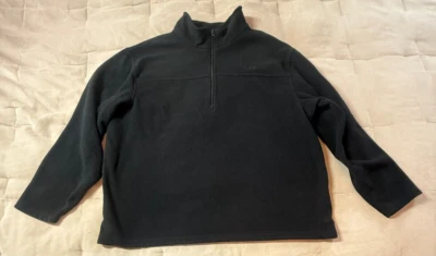 Cabela's Men's Solid Black Long Sleeve 3/4 Zip Fleece Size XL - Image 1 of 4