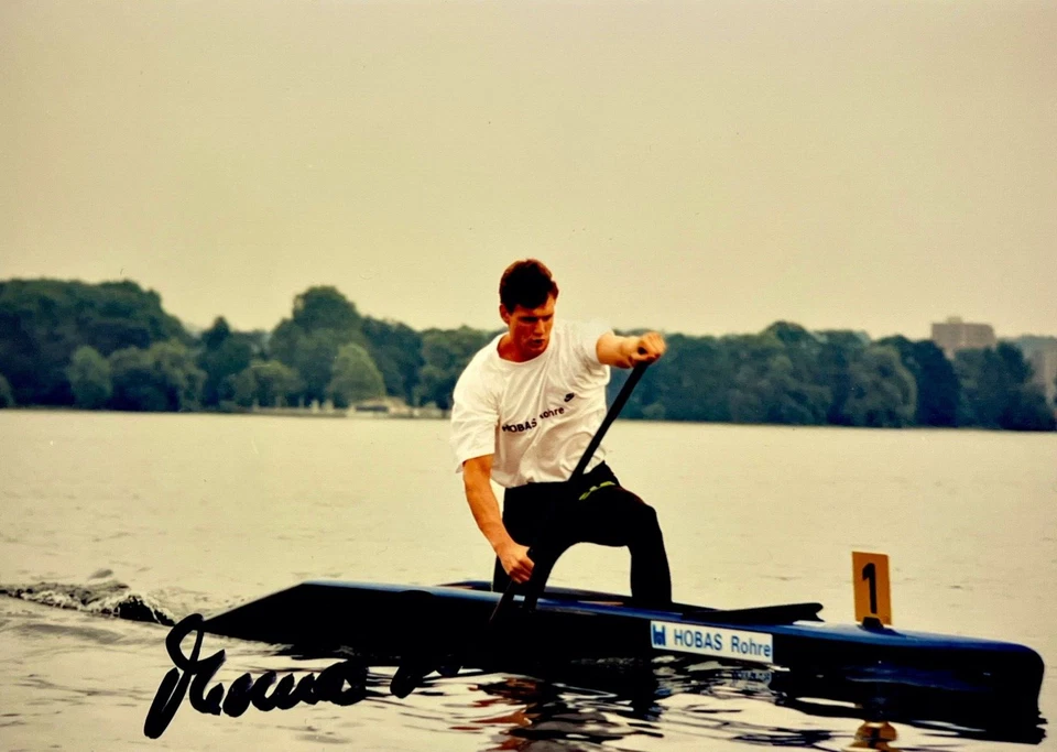 Autogramm Thomas ZERESKE Kanu 2004 verstorben WM 1997+98 Olympia 96+2000 2 xyz - Bild 1 von 1