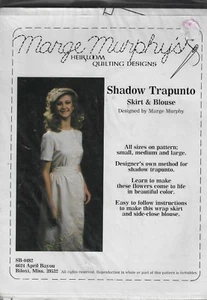 Marge Murphy's Heirloom Quilting Designs- Shadow  Trapunto Skirt & Blouse S&M&L - Picture 1 of 2