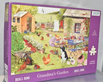 HOP BIG 500 LARGE PIECE JIGSAW PUZZLE GRANDMAS GARDEN - Image 1 of 3