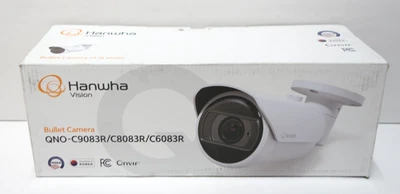 New Hanwha Vision TechWin Wisenet QNO-C8083R 5MP PoE Network IP IR Bullet Camera - Image 1 of 4