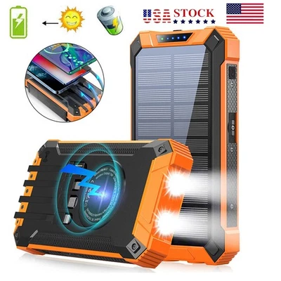 Waterproof Solar Power Bank PD22.5W10000mAh Wireless Outdoor Mobile Power Supply - Image 1 of 4