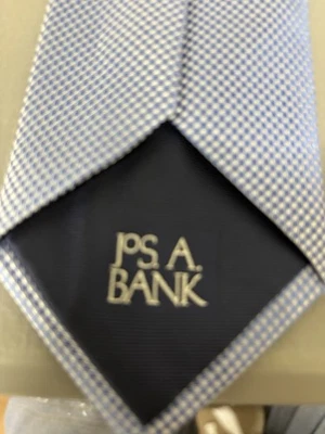 Jos A. Corbata Bank Hombre Azul y Blanco Foto 1 de 4