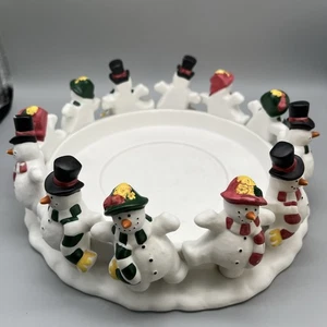 PartyLite Tobender Frostys Schneemann 9,25" Kerzenhalter Sockel P7436 - Bild 1 von 7