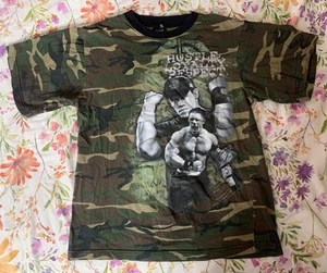 WWE John Cena Camouflage Hustle Loyalty Respect Wrestling T-Shirt S Vintage 2008 - Picture 1 of 5