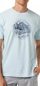 NUEVO CON ETIQUETAS Camisa de Viaje Internacional Travis Mathew Tri Mezcla Azul Brezo Para Hombres XL - Imagen 1 de 5