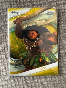 2025 Topps Chrome DISNEY MAUI #15 GOLD Mini Diamond Speckle Refractor - Moana - Picture 1 of 2