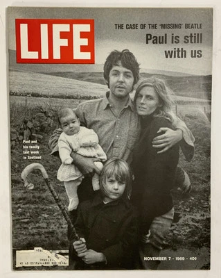 VTG Life Magazine November 7, 1969 Beatles Paul McCartney Wife Linda & Children - Image 1 of 2