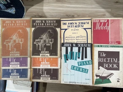 复古 John W Schaum 钢琴课程书籍 10 本书 1945 - 52 Belwin 出版 — 第 1/4 张图片