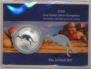 Australia: 2006 1oz .999 Silver $1 Kangaroo Frosted UNC - Imagen 1 de 1
