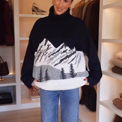 H&M : Jacquard Knit Polo Neck Jumper : 1312460002 | *UK Buyers No Import Fees* | - Image 1 of 4