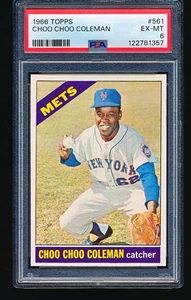 Topps Choo Choo Coleman 1966 #561 impresión corta PSA 6 - Imagen 1 de 2