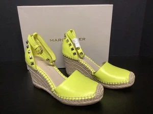 Marc Fisher Studded Espadrille Wedges Sakti Yellow Size 5M - Picture 1 of 5