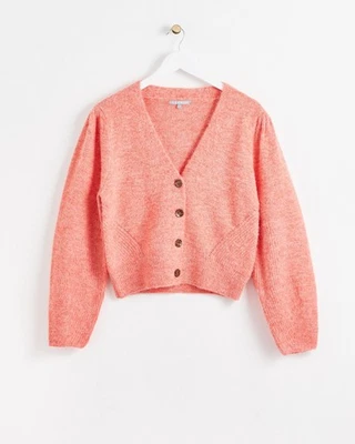 Oliver Bonas Womens Orange V-Neck Long sleeved Cardigan - Image 1 of 4