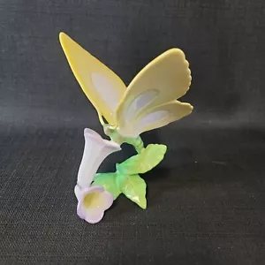 Herend Porcelain Yellow Butterfly with Flowers Sculpture Figurine Hungary 9305 - Picture 1 of 13