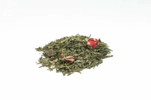 100g Wildkirsch-Marzipan aromatisierter grüner Tee loser Tee - Picture 1 of 1