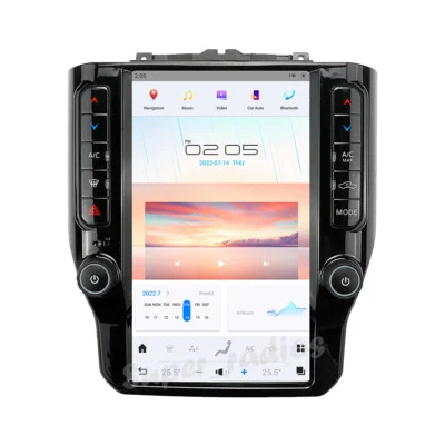 Radio inteligente Android Tesla pantalla vertical GPS para Dodge Ram 2018 2019 2020 2021 Foto 1 de 4