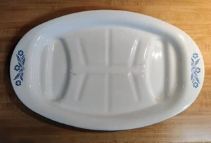 Vtg Corning Ware Oval Blue Cornflower P-19 Big Roasting/Serving Platter VG Cond! - Picture 1 of 3