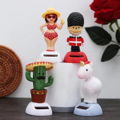 Solar Powered Flip Flaps Toy Cartoon Swing Dancing Car Decor Home Ornament - Image 1 of 4