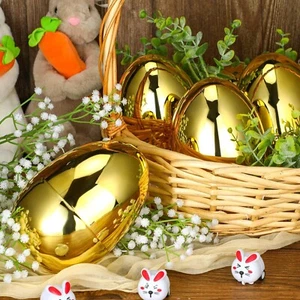 36 Stück Jumbo Ostereier Osterjagd Kinder Korbfüller Füllstoffe (Gold) - Bild 1 von 3