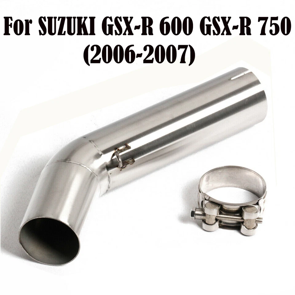 Tubo de escape de enlace medio para motocicleta 51 mm modificado para Suzuki GSXR 600 750 2006-2007 Foto 1 de 4