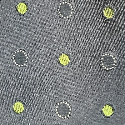 £190 Z ZEGNA PARA HOMBRE AZUL MARINO Y SAGE GEO/POLCA PATRÓN TEJIDA SEDA HECHA EN ITALIA Y6 Foto 1 de 4