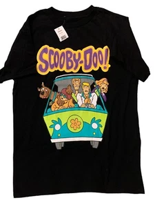 NEW Men’s Scooby Doo T-Shirt Sz L Graphic Design Black w/tags Unisex - Bild 1 von 5
