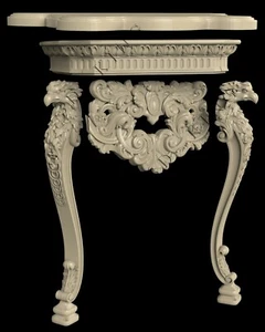 3D STL Models THE WALL TABLE SET 30 for CNC Router Aspire Artcam 3D Printer - Picture 1 of 6