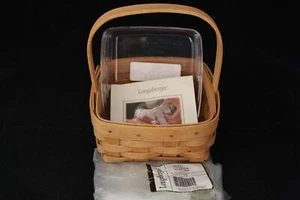 Longaberger WB Coaster Tote Booking Basket Combo with Choice of Liner - NEW - Picture 1 of 8