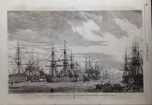 Stampa antica Scena navale Konstantin Romanov Russia Tolone 1859 - Picture 1 of 2