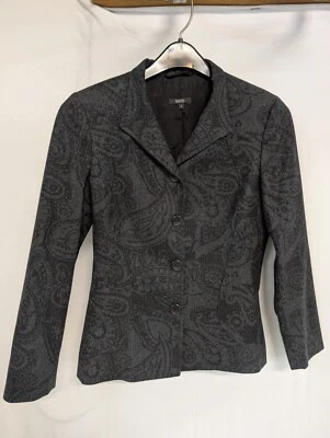 Blazer para mujer Zanella negro gris cachemir lana, talla 4, Shana 4 botones Foto 1 de 4