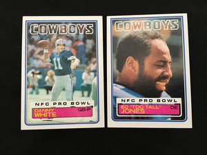 DANNY WHITE & ED TOO TALL JONES TOPPS 1983 DALLAS COWBOYS FOOTBALL CARD