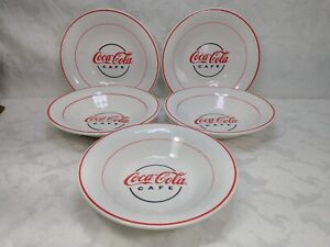 Coca Cola Cafe Soup Bowls by Gibson 5 piece Vintage 2000's