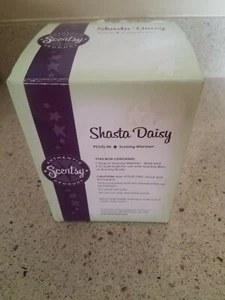 Scentsy White SHASTA DAISY Plug In Wax Scent Warmer - Unused In Box - Picture 1 of 4
