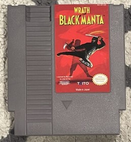 BELLO videogioco vintage Wrath Of The Black Manta NES Nintendo cartuccia testata