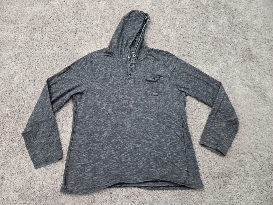 Buffalo David Bitton Hoodie Mens XXL Pullover Gray Sweatshirt Long Sleeve - Image 1 of 4