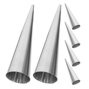 6pcs Stainless Steel Cream Horn Molds For Baking Pastry Tubes For Croissants - Picture 1 of 12