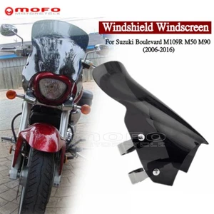 Dark Tint Sport Windshield Windscreen For SUZUKI BOULEVARD M109R M90 M50 2006-16 - Picture 1 of 8