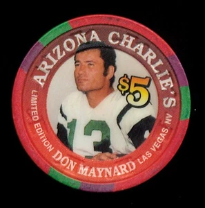 FOOTBALL COMMEM ARIZONA CHARLIES SPECIAL$5 CASINO CHIP - Picture 1 of 2