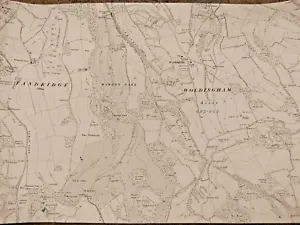 1899 Original OS Map Sheet Tandridge Woldingham Marden Park Godstone Tunnel - Picture 1 of 1