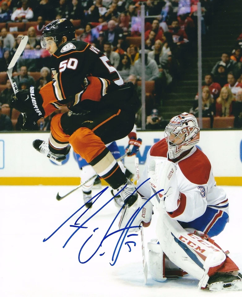 Foto autografiada firmada de los patos Anaheim de Antoine Vermette de 8x10 - certificado de autenticidad Foto 1 de 1