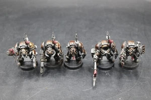 Warhammer 40k Chaos Space Marines Terminators x5 2nd Ed Job Lot Metal - Picture 1 of 9