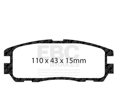 Conjunto de pastilhas de freio traseiras EBC 21DCVD25 para Acura SLX 1996 1997 1998 1999 - Imagem 1 de 4