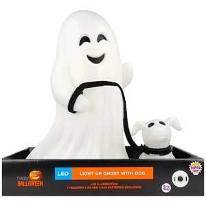 Happy Halloween LED Leuchtgeist mit Hund, 1,0 EA - Bild 1 von 1