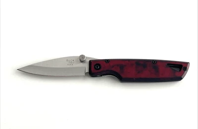 Cuchillo Plegable Buck 170 Lightning HTA I Rojo Negro Aluminio Anodizado EE. UU. 1998 Foto 1 de 4