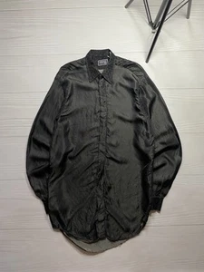 Rare Vintage Versace Classic V2 Cupro button up shirt Silk Black Colour Man - Picture 1 of 18
