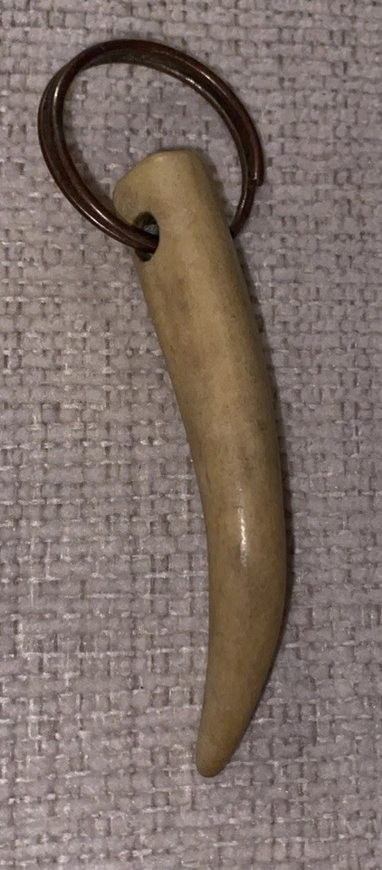 "Llavero liso de 3"" con asta de ciervo rústico hecho a mano accesorio impresionante" Foto 1 de 4