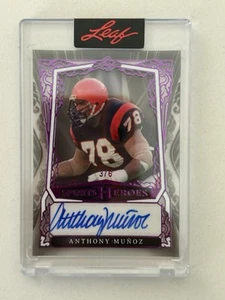 2025 Leaf Sports Heroes Anthony Munoz Purple Ice Auto #BA-AM4 Auto 3/6 - Picture 1 of 2